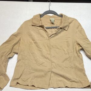 Tan Button-Up Women's Top Sigrid Olson Sport